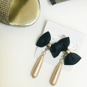 Vintage Bow Drop Earrings
